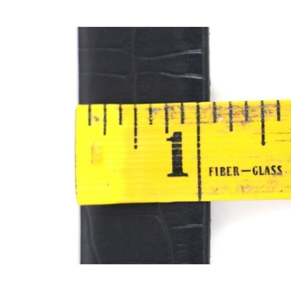 CLASSIC STYLE BLACK GENUINE LEATHER 1 1/8"Wd CASUAL DRESS MEN'S BELT Sz 34 (X85 - Picture 8 of 12